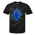 Yk2 Grunge Earthy Blue Cat With Stars Tomboy 90s Nostalgia Premium Tri-Blend Tie-Dye T-Shirts Black Tie-Dye