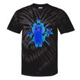Yk2 Grunge Earthy Blue Cat With Stars Tomboy 90s Nostalgia Tie-Dye T-Shirts Black Tie-Dye