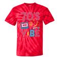 70s Retro Style Roller Skate Cassette Music Nostalgia Tie-Dye T-Shirts Red Tie-Dye