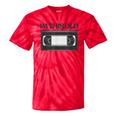 80s VHS Video Cassette Nostalgia Tie-Dye T-Shirts Red Tie-Dye