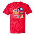 80's Vintage Cassette Tape Nostalgia Mixtape Era 1980s Retro Premium Tri-Blend Tie-Dye T-Shirts Red Tie-Dye