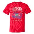 90s Baby Tired Millennial Burnout Nostalgia Parenting Tie-Dye T-Shirts Red Tie-Dye