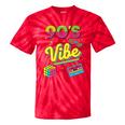 90s Nostalgia Retro Apparel 90'S Vibe Retro Premium Tri-Blend Tie-Dye T-Shirts Red Tie-Dye