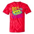90's Vibe Retro Style Cassette Tape Nostalgia 1990s Party Premium Tri-Blend Tie-Dye T-Shirts Red Tie-Dye
