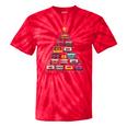 Cassette Tape Christmas Tree Graphic 80s 90s Retro Nostalgia Tie-Dye T-Shirts Red Tie-Dye Cassette Tape Christmas Tree Graphic 80s 90s Retro Nostalgia Tie-Dye T-Shirts Red Tie-Dye