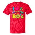 Dad I Love The 80's Retro 80s Nostalgia For Dad Premium Tri-Blend Tie-Dye T-Shirts Red Tie-Dye
