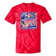 EAT THE RICH 90S NOSTALGIA WHALE ORCA YAHCT RETRO Tie-Dye T-Shirts Red Tie-Dye