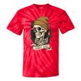 Elder Emo Skeleton Beanie Nostalgia Scene Aesthetic Tie-Dye T-Shirts Red Tie-Dye
