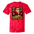 Family Christmas Retro Santa Holiday Nostalgia Vibes Tie-Dye T-Shirts Red Tie-Dye