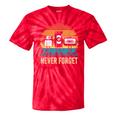 Never Forget Retro 80s 90s Floppy VHS Cassette Nostalgia Tie-Dye T-Shirts Red Tie-Dye