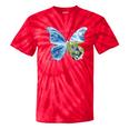 Frutiger Aero Aesthetic Butterfly Computer Fishes Scenery Tie-Dye T-Shirts Red Tie-Dye