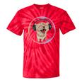 Frutiger Aero Cat Wearing Headphones Bubble 2000s Gen-Z Meme Tie-Dye T-Shirts Red Tie-Dye