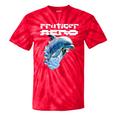Frutiger Aero Splashy Dolphin Y2k Aesthetic Graphic Premium Tie-Dye T-Shirts Red Tie-Dye