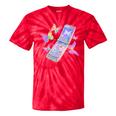 Frutiger Aero Y2K Chrome Phone Butterfly Tie-Dye T-Shirts Red Tie-Dye