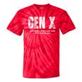Gen X Caffeine Sarcasm 90s Nostalgia Men Women Graphic Tie-Dye T-Shirts Red Tie-Dye