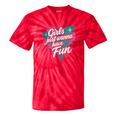 Girls Just Wanna Have Fun Retro 80s Nostalgia Night Out Tie-Dye T-Shirts Red Tie-Dye