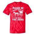 Heartwarming Wagon Please Be Patient I'm From The 1900s Premium Tie-Dye T-Shirts Red Tie-Dye