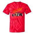 Hotrod Vintage Style Car Nostalgia Hotrod Distressed Premium Tri-Blend Tie-Dye T-Shirts Red Tie-Dye