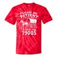 Humorous Wagon Plea Please Be Patient I'm From The 1900s Tie-Dye T-Shirts Red Tie-Dye
