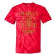 Los Angeles Hotrods Automotive Nostalgia Distressed Tie-Dye T-Shirts Red Tie-Dye