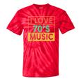 I Love 70's Music Retro Style Nostalgia Vibe 1970 70's Party Tie-Dye T-Shirts Red Tie-Dye