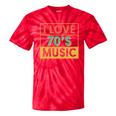 I Love 70's Music Retro Style Nostalgia Vibe 1970 70's Party Tie-Dye T-Shirts Red Tie-Dye