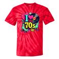 I Love The 70s Vintage Cassette Roller Vinyl Nostalgia 70s Premium Tri-Blend Tie-Dye T-Shirts Red Tie-Dye