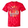 I Love 90's Music Retro Style Nostalgia Cassette 1990s Party Tie-Dye T-Shirts Red Tie-Dye