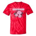 Nostalgia 80s 90s Retro Style Graphics Rose Pink Flower Tie-Dye T-Shirts Red Tie-Dye