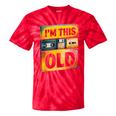 Im This Old Retro 80s 90s VHS Cassette Floppy Disk Nostalgia Tie-Dye T-Shirts Red Tie-Dye