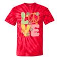 Peace Sign Love Groovy Vibes Costume Nostalgia 1980s Fashion Tie-Dye T-Shirts Red Tie-Dye