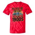 Please Be Patient I'm From The 1900s Retro Computer Raglan Baseball Tee Tie-Dye T-Shirts Red Tie-Dye