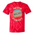 Retro Cassette Never Forget Nostalgia Vintage Tie-Dye T-Shirts Red Tie-Dye