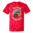 Retro Grammophone Never Forget Nostalgia Vintage Tie-Dye T-Shirts Red Tie-Dye