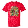 Retro Nostalgia Era Disco Groovy 80s 90s Vintage Aesthetic Premium Tri-Blend Tie-Dye T-Shirts Red Tie-Dye