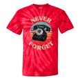 Retro Phone Never Forget Nostalgia Vintage Raglan Baseball Tee Tie-Dye T-Shirts Red Tie-Dye