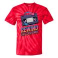 Rewind Good Times Retro VHS Tape Nostalgia 80s 90s Premium Tri-Blend Tie-Dye T-Shirts Red Tie-Dye