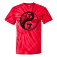 Vintage 6 7 Sketch Yin Yang Namaste Six Seven Nostalgia Tie-Dye T-Shirts Red Tie-Dye