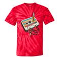 Vintage Cassette Tape And Pencil Nostalgia Party 70s 80s 90s Premium Tie-Dye T-Shirts Red Tie-Dye