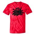 Yk2 Grunge Scary Cat With Tail Tomboy 90s Nostalgia Indie Tie-Dye T-Shirts Red Tie-Dye