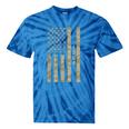 1964 Year Nostalgia Desert Camo Distressed American Flag Tie-Dye T-Shirts Blue Tie-Dye
