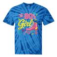 80's Girl Roller Skates Skating Eighties 1980s Nostalgia Tie-Dye T-Shirts Blue Tie-Dye
