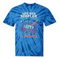 90s Baby Tired Millennial Burnout Nostalgia Parenting Tie-Dye T-Shirts Blue Tie-Dye