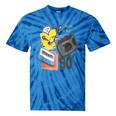 90s Retro Cassette And Walkman Nostalgia Graphic Tee Tie-Dye T-Shirts Blue Tie-Dye