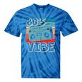 90's Vibe Vintage Style Cassette Tape Nostalgia 1990s Party Premium Tri-Blend Tie-Dye T-Shirts Blue Tie-Dye