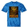 Antiques Collector Writing Retro Nostalgia Curiosity Tie-Dye T-Shirts Blue Tie-Dye