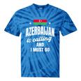 Azerbaijan Lover Saying Azeri Nostalgia Tie-Dye T-Shirts Blue Tie-Dye