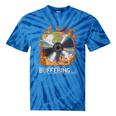 Buffering Glitched CD On Fire 2000s Nostalgia Tie-Dye T-Shirts Blue Tie-Dye