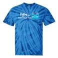 Bytes Of Memories Digital Nostalgia Concept Line Tie-Dye T-Shirts Blue Tie-Dye