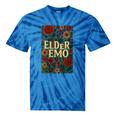 Elder Emo Floral Gothic Vintage Nostalgia Tie-Dye T-Shirts Blue Tie-Dye